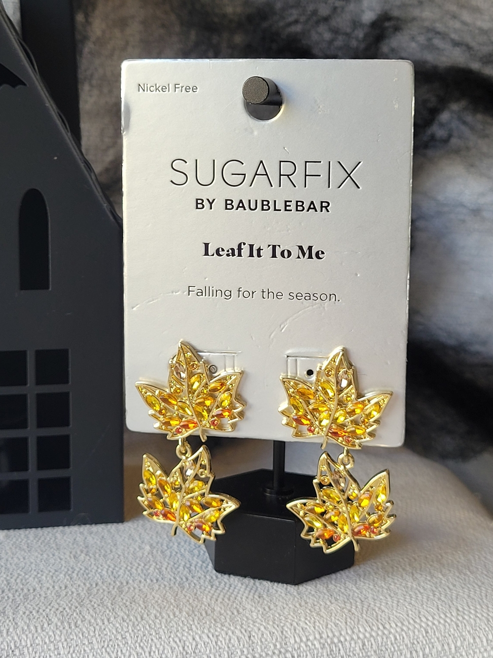 Sugarfix Leaf Shaped Earrings in Gold Tones